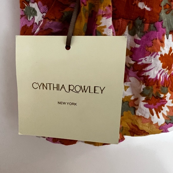 NWT Cynthia Rowley Tropical Floral Smocked
Side Zip Crop Top S - Picture 2 of 5